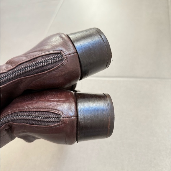Vintage Cole Haan Ankle Bootie Size 8 1/2 Dark Brown Leather VGUC Made in Italy - Picture 7 of 13